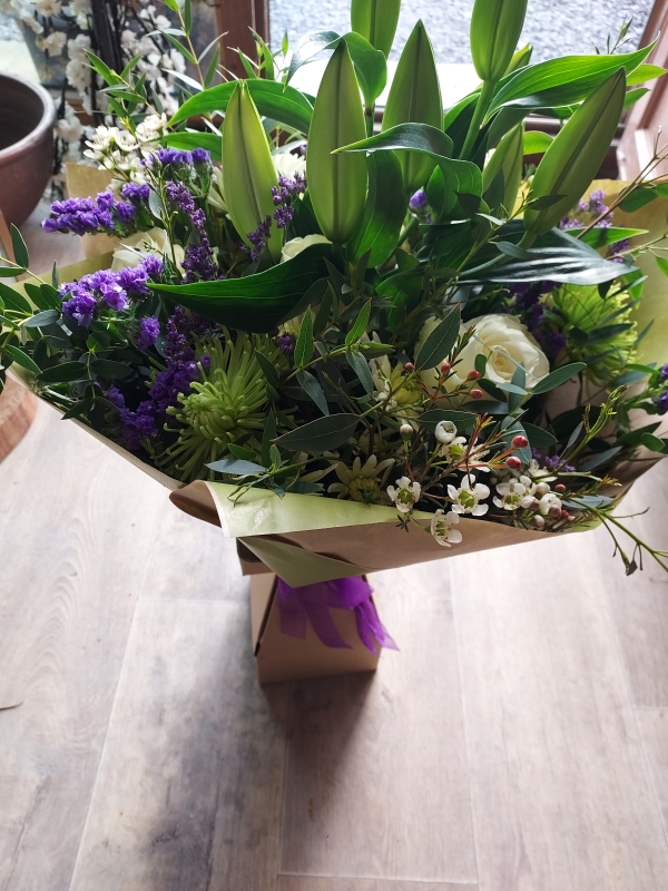 Purple and White Bouquet